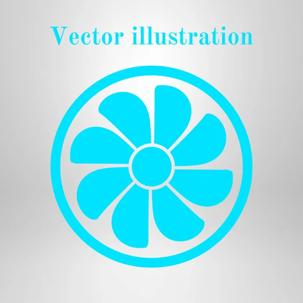 Icône Ventilateur Échappement Symbole Ventilateur Style Design Plat — Image vectorielle
