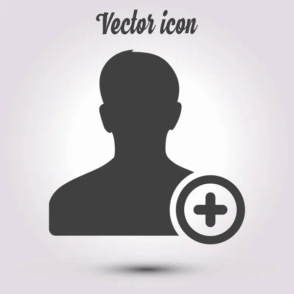 Add User Sign Icon Add Friend Symbol Flat Design Style — Stock Vector