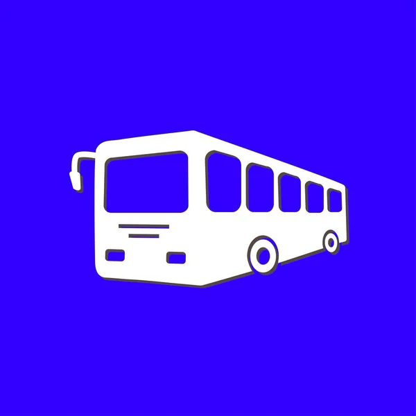 Icône Signe Bus Symbole Des Transports Publics Style Design Plat — Image vectorielle