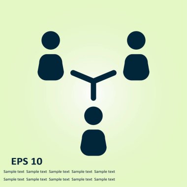 İletişim kavramı, vektör çizim basit simgesi