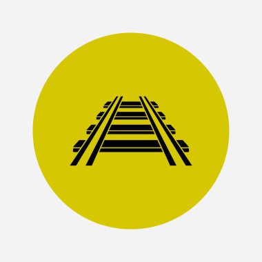 Demiryolu simgesi. İşareti tren. Parça yolu sembolü.  