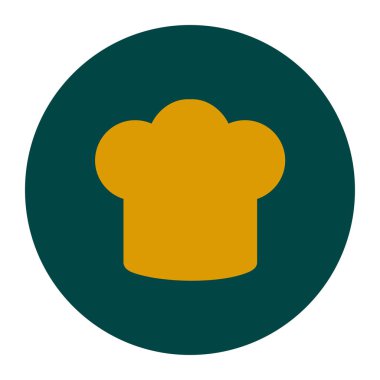 Chef şapka işareti simgesi. Şapka pişirme sembolü.