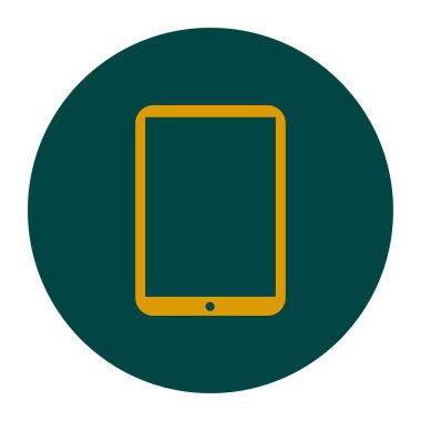Modern dijital tablet Pc simgesi. Düz tasarım simgesi. 