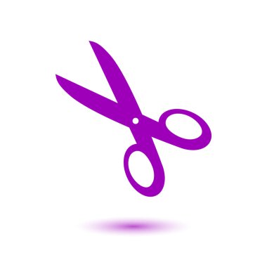 Makas simgesi. Mark burayı kes. Düz tasarım.