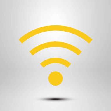 WiFi sembolü. Vektör kablosuz ağ kutsal kişilerin resmi. Düz tasarım stili.