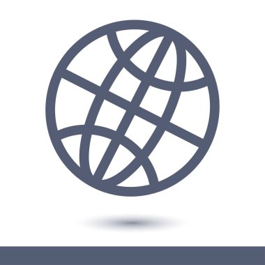 Küre simgesi. Düz tasarım stili dünya vektör simgeler.