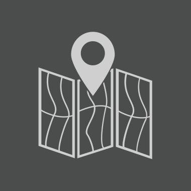 pin işaretçisi basit simgesi, vektör çizim