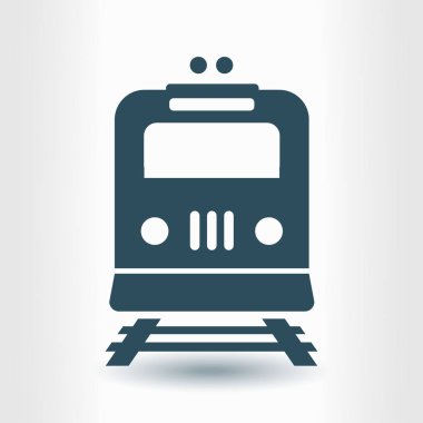 Tren simgesi. Metro sembolü. Tren istasyonu işareti.