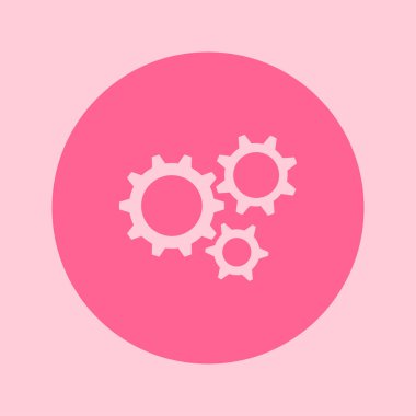 Renkli arka plan üzerinde dişli simgeler