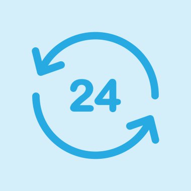 Saat saat etrafında bir gün simgesini açın. Rozet-saat çalışma süresi.