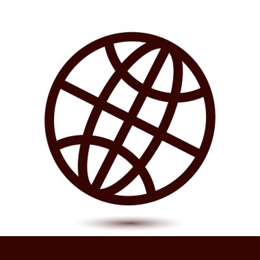 Küre simgesi. Düz tasarım stili dünya vektör simgeler.