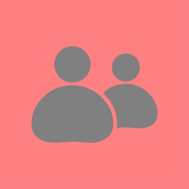 İnsanlar ya da sosyal işareti simgesi. Lider ve onun takipçisi.