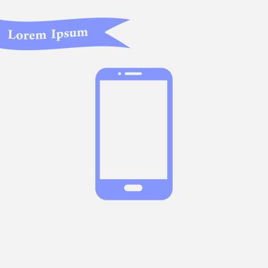 Smartphone simge vektör Illustration. Düz tasarım stili. 