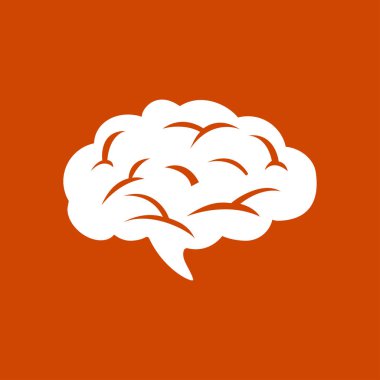 Beyin simgesi. İnsan akıllı akıllı zihin. Nöroloji sembolü.