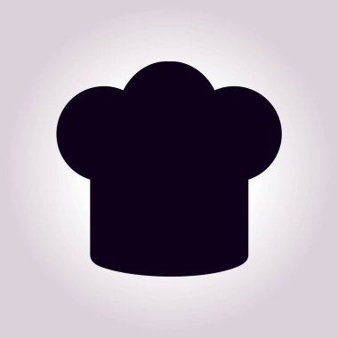 Chef şapka işareti simgesi. Şapka pişirme sembolü.