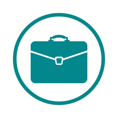 Evrak çantası ikonu, vektör illüstrasyonu. düz tasarım biçimi. 