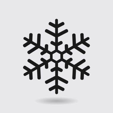 Kar tanesi simgesi. Yılbaşı Dekorasyonu. Tüm Noel ve yeni yıl kutlamak için.