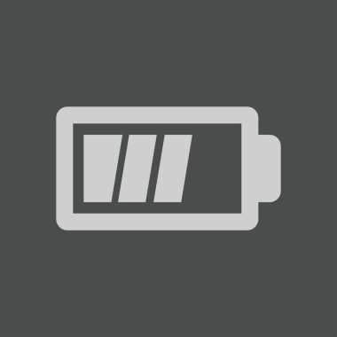 Pil şarj simgesi vektörü. Düz tasarım tarzı. Vektör renk illüstrasyon