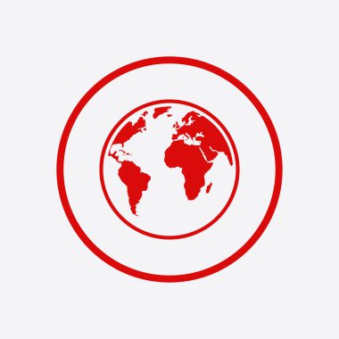 Küre simgesi. Dünya gezegeninde seyahat ediyor. Dünya turu.