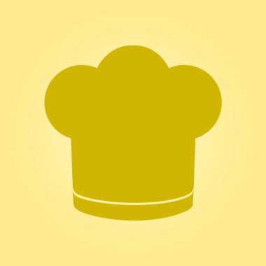 Chef şapka işareti simgesi. Şapka pişirme sembolü.