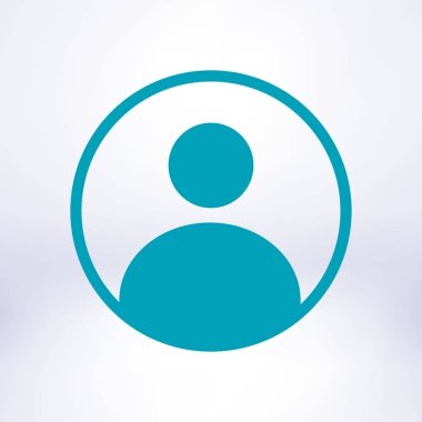 Bağlantı işareti. Kullanıcı işareti simgesi. Kişi sembolü. İnsan avatar. Düz stil. 