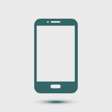 Smartphone simge vektör Illustration. Düz tasarım stili. 