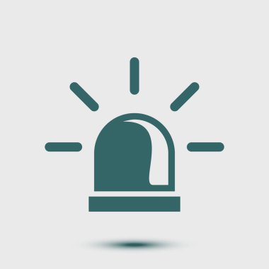 Polis tek simge. Alarm güç düğmesi. Polis seslenmek düğme.