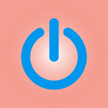 Güç işareti simgesi, renkli vektör çizim