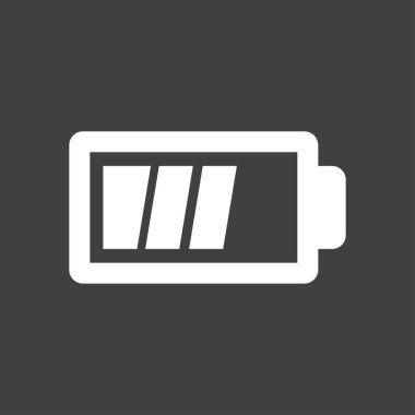 Batarya şarj edilmiş düz simge.