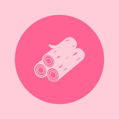 Ahşap simgesi. Tüm oduncu. Yenilenebilir kaynak simgesi.