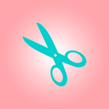 Makas simgesi. Mark burayı kes. Düz tasarım.