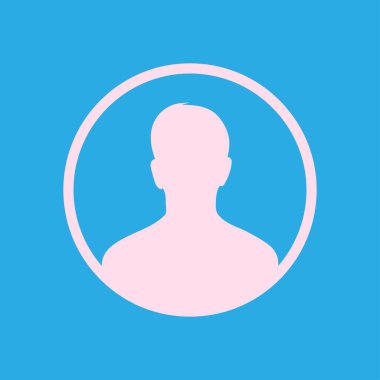 Kullanıcı simgesi simgesi. Kişi sembolü. İnsan avatarı. Düz stil.. 