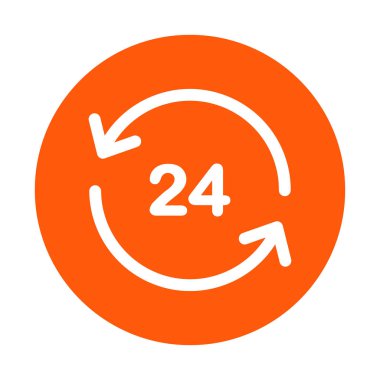 Saat saat etrafında bir gün simgesini açın. Rozet-saat çalışma süresi.