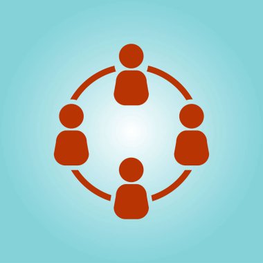 İletişim konsepti. Sosyal ağ tek simgesi. Küresel teknoloji İş dünyasındaki sosyal bağlantılar ağı.