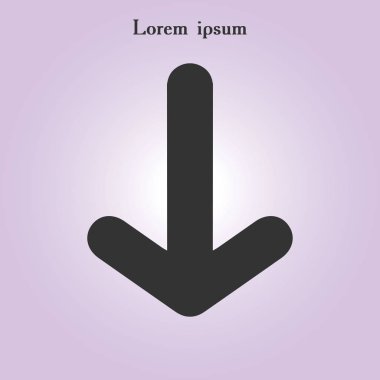 Ok simgesi. Kara navigasyonu için işaretçi yönünü.