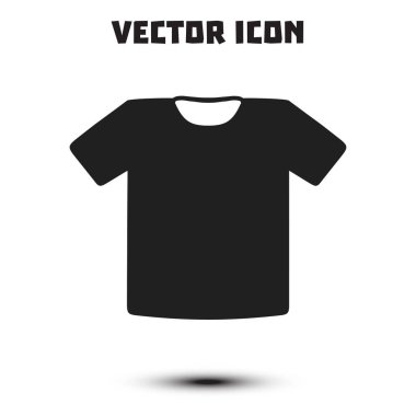 T-shirt işareti simgesi. Giysi sembolü. Düz tasarım stili.