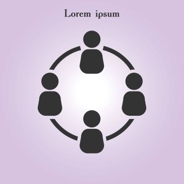 İletişim konsepti. Sosyal ağ tek simgesi. Küresel teknoloji İş dünyasındaki sosyal bağlantılar ağı.