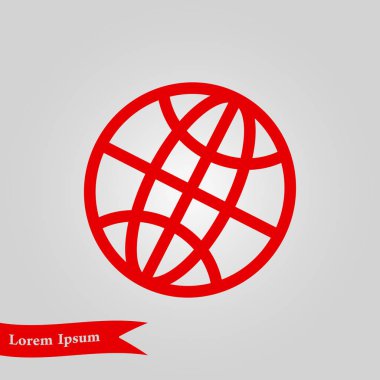 Küre simgesi. Düz tasarım stili dünya vektör simgeler.