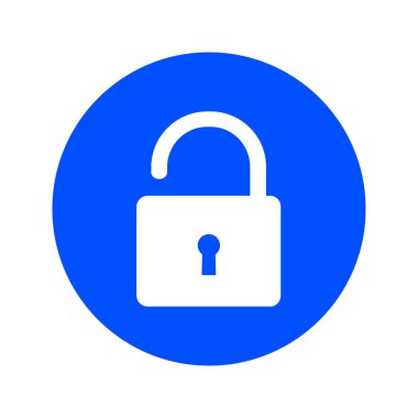 asma kilit, vektör çizim basit simgesi