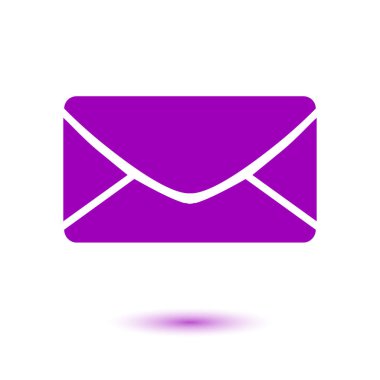 Düz simgesi mektup. Posta simgesi. Vektör simgesi. 