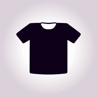 T-shirt işareti simgesi. Giysi sembolü. Düz tasarım stili.