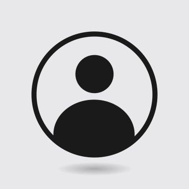 Bağlantı işareti. Kullanıcı işareti simgesi. Kişi sembolü. İnsan avatar. Düz stil. 