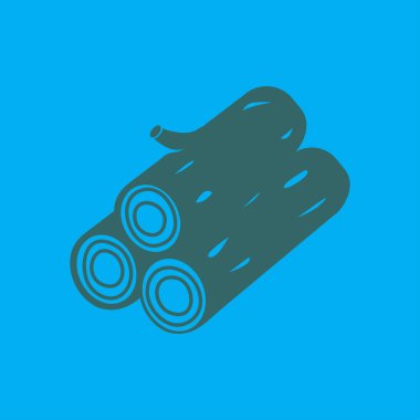 Ahşap simgesi. Tüm oduncu. Yenilenebilir kaynak simgesi.