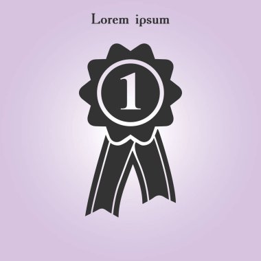  Kurdele simgesi ile rozet. Ödülü rozet şerit erkek ile.