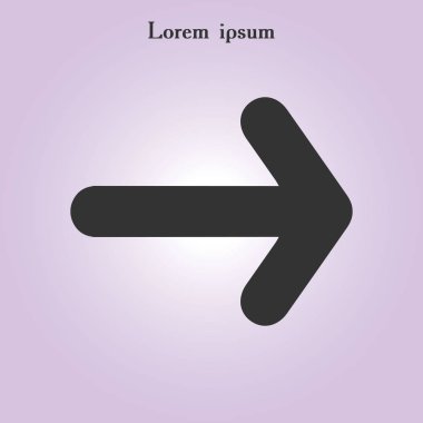 Ok simgesi. Kara navigasyonu için işaretçi yönünü.