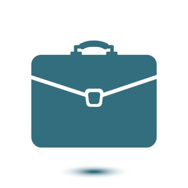 Evrak çantası ikonu, vektör illüstrasyonu. düz tasarım biçimi. 