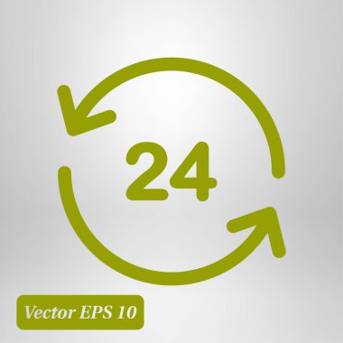 Saat saat etrafında bir gün simgesini açın. Rozet-saat çalışma süresi.