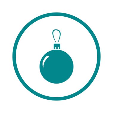 Noel topları simgesi. Yılbaşı Dekorasyonu. Tüm Noel ve yeni yıl kutlamak için.