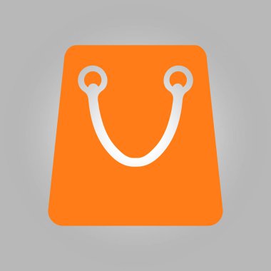 Alışveriş çantası simgesi. Butik alışveriş sembolü. Düz tasarım.