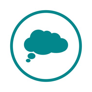 Sohbet düz Icon.Badge tartışma, diyalog, yazışma karakter.